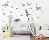 Stickerkamer® dinosaurus  25 delig- muursticker - dino's - jongens - slaapkamer - kinderkamer - wanddecoratie