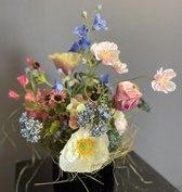 Seta Fiori - zomer boeket - zijden bloemen - 40cm - Pink -