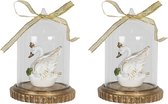 Decoratie Hanger set van 2 Zwaan Transparant Glas Kerst Hanger Decoratieve Accessoires