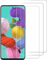 LuxeBass Screenprotector geschikt voor Samsung Galaxy A51 [ 3 Pack ] - glas scherm - bescherming