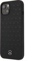 Mercedes-Benz Silicone Backcover hoesje - Stars Pattern - Zwart - voor iPhone 13 Mini