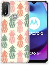 Siliconen Hoesje Motorola Moto E20 | E40 GSM Hoesje Ananas