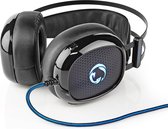 Nedis Gaming headset Over Ear verstelbaar - Met USB Connectoren En 3.5 mm Jack - Met microfoon & volumeregeling - Eco Leer oorpads - Bedraad & Lichtgewicht - Koptelefoon geschikt voor PC, Mac