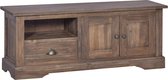 Decoways - Tv-meubel 100x30x40 cm massief teakhout