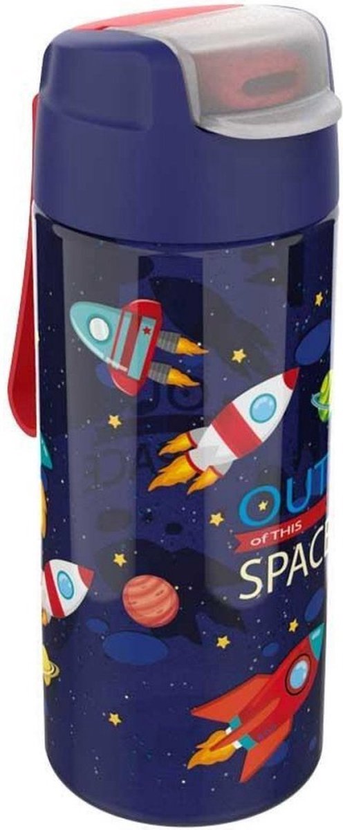 Lunch Buddies Waterfles Space Junior 400 Ml Donkerblauw
