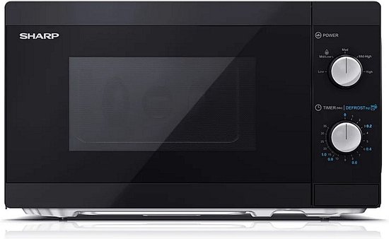 Micro-ondes Sharp YC-MS01E-B Solo - 800 Watt - 20 litres - noir | bol.com