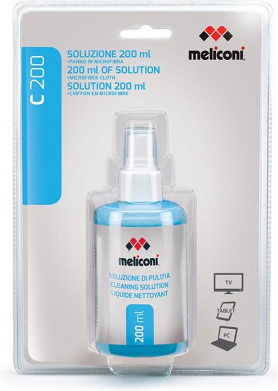 MELICONI - SOLUZIONE 200 ML + PANNO MICROFIBRA