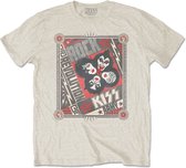 Kiss Heren Tshirt -2XL- Rock Revolution Creme