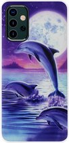 ADEL Kunststof Back Cover Hardcase Hoesje Geschikt Voor Samsung Galaxy A32 (5G) - Dolfijn Blauw