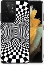 Smartphone Hoesje Geschikt voor Samsung Galaxy S21 Ultra Bumper Hoesje met Zwarte rand Illusie