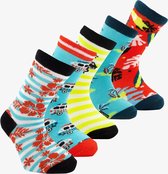 Scapino 5 paar kinder sokken met print - Rood - Maat 27/30