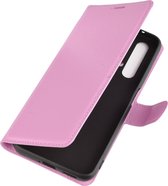 Realme X50 Hoesje - Mobigear - Classic Serie - Kunstlederen Bookcase - Roze - Hoesje Geschikt Voor Realme X50