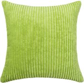 Kussenhoes 45x45 cm - Grasgroen - Kussenhoesje - Kussen Hoes - Woonkamer - Decoratie - Bank - Corduroy