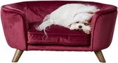 Enchanted hondenmand / sofa romy wijnrood (67,5X40,5X30,5 CM)
