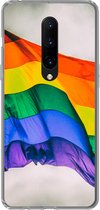 Geschikt voor OnePlus 7 Pro hoesje - Foto van een regenboog vlag - Siliconen Telefoonhoesje