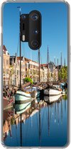 Geschikt voor OnePlus 8 Pro hoesje - Rotterdam - Zomer - Boot - Siliconen Telefoonhoesje