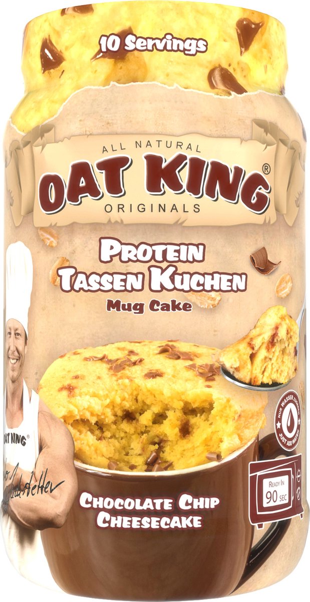 LSP Oat King Mug Cake (500g) Chocolate Chip Cheesecake - Functionele voeding - Eiwitrijke voedingsmiddelen