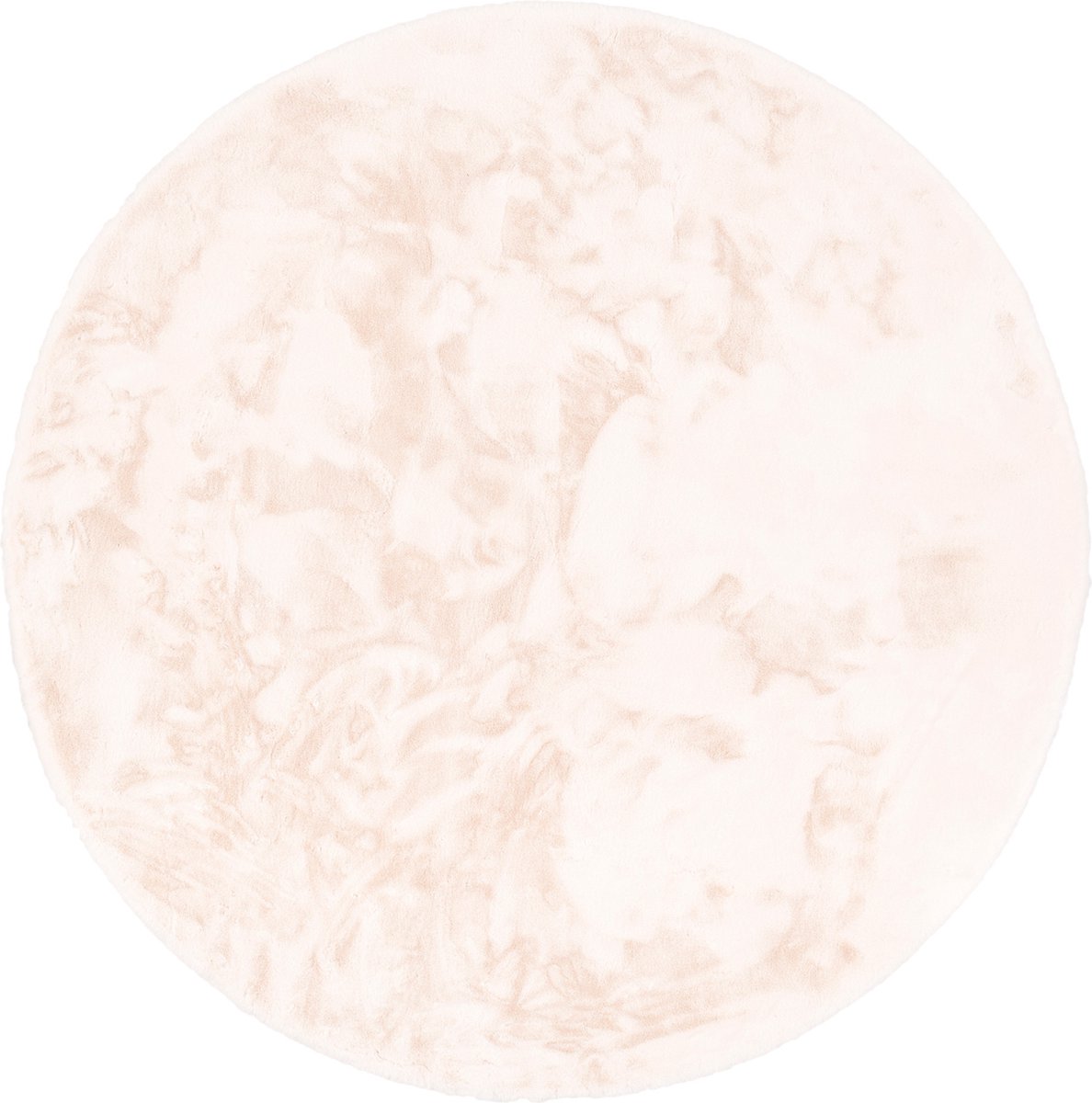 Pergamon Luxe Super Zachte Bont Vloerkleed Tapijt Plush Rond Creme