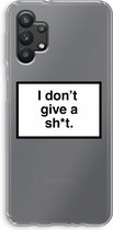 Case Company® - Galaxy A32 5G hoesje - Don't give a shit - Soft Case / Cover - Bescherming aan alle Kanten - Zijkanten Transparant - Bescherming Over de Schermrand - Back Cover