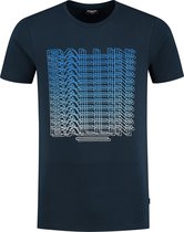 Ballin Amsterdam -  Heren Slim Fit   T-shirt  - Blauw - Maat XS