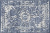 Lifa Living - Vloerkleed Yarah - Blauw - Zacht - 133 x 200 cm - Polypropyleen - Poolhoogte 9 mm - Vintage