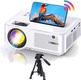 LED-projector - Android 10.0 - WIFI - Full HD 1080P - 300inch grootbeeldprojector - Thuisbioscoop - Smart Video Beamer - Projector met statief