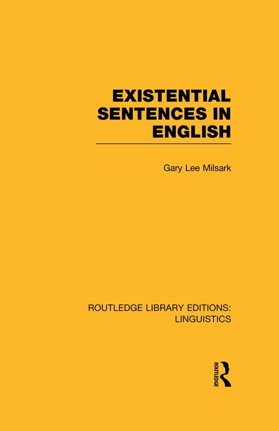 Existential Sentences in English - cover