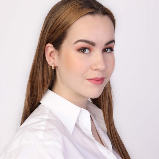 Lucardi - Colors by Kate - Boucles d'oreilles en acier plaqué or cristal colorado clair