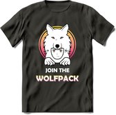 Saitama T-Shirt | Wolfpack Crypto ethereum Heren / Dames | bitcoin munt cadeau - Donker Grijs - XXL