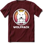 Saitama T-Shirt | Wolfpack Crypto ethereum Heren / Dames | bitcoin munt cadeau - Burgundy - L