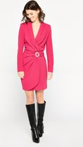 LOLALIZA Bodycon-jurk met gesp - Fuchsia - Maat 40