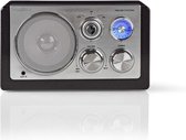 Nedis RDFM5100BK Fm-radio 9 W Analoge Tuning Retro Design Zwart