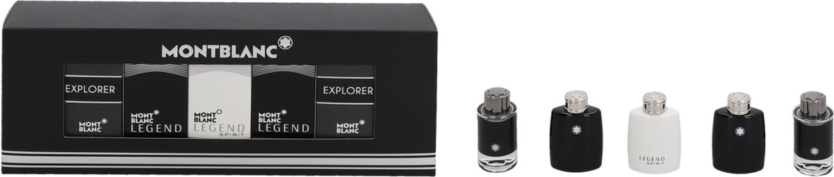 Mont Blanc Miniatures Collection Giftset - 2 x Explorer EDP 4,5 ml + 2 x Legend EDT 4,5 ml + Legend Spirit EDT 4,5 ml - cadeauset voor heren