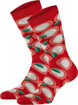 Apollo | Pizza sokken giftbox | Rood | Maat 36/41 | Geschenkdoos | Cadeaudoos | Giftbox Vrouwen | Giftbox sokken vrouwen | Pizza sokken | Pizza Mozarella