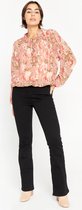 LOLALIZA Blouse met lange mouwen en bloemen - Roze - Maat 34