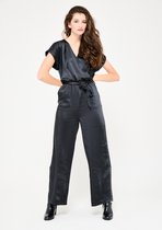 LOLALIZA Satijnen jumpsuit - Zwart - Maat 34