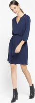 LOLALIZA Rechte jurk met riem - Marine Blauw - Maat 36