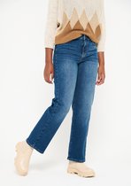 LOLALIZA Rechte jeans met hoge taille - Donker Blauw - Maat 42
