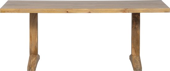 vtwonen Deck Eettafel - Mango Hout - Naturel - 78x200x90