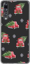 Geschikt voor Huawei P20 Pro hoesje - Kerst - Kerstboom - Auto - Design - Siliconen Telefoonhoesje