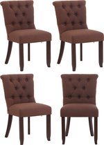 Clp Alberton Set van 4 stoelen - Stof - Donkergrijs - Antiek