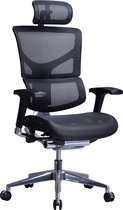 CLP Spokane Ergonomische Bureaustoel - Voor volwassenen - Met armleuningen - Stof - zwart
