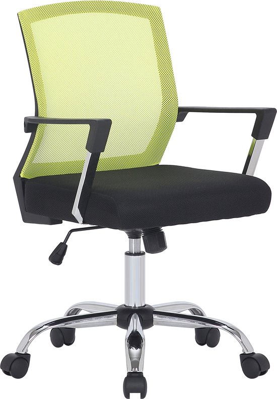 Chaise de Bureau Clp Mableton - Zwart/ Vert