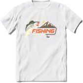 Fishing Club - Vissen T-Shirt | Grappig Verjaardag Vis Hobby Cadeau Shirt | Dames - Heren - Unisex | Tshirt Hengelsport Kleding Kado - Wit - S