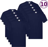 Fruit of the Loom T-shirts Original 10 st M katoen marineblauw