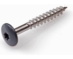 Hoenderdaal HPL schroef 4.8 x 38 mm - RVS-A2 - antraciet RAL7016 - TX20 (Per 100 stuks)