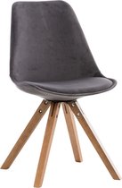 Bezoekers - Vergaderstoel Stevns Velvet Square legs WAL, Grijs