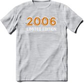 2006 Limited Edition T-Shirt | Goud - Zilver | Grappig Verjaardag en Feest Cadeau Shirt | Dames - Heren - Unisex | Tshirt Kleding Kado 6 - Licht Grijs - Gemaleerd - 3XL