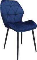 ZAZA Home Jane fluwelen eetkamerstoelen Blauw