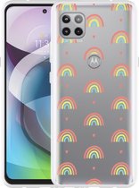 Motorola Moto G 5G Hoesje Regenboog Patroon - Designed by Cazy